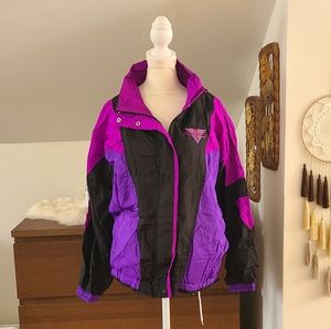 Vintage Breckenridge pink and purple windbreaker